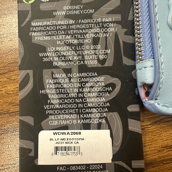 Loungefly Disney Zootopia Card Holder NWT - Picture 6 of 6